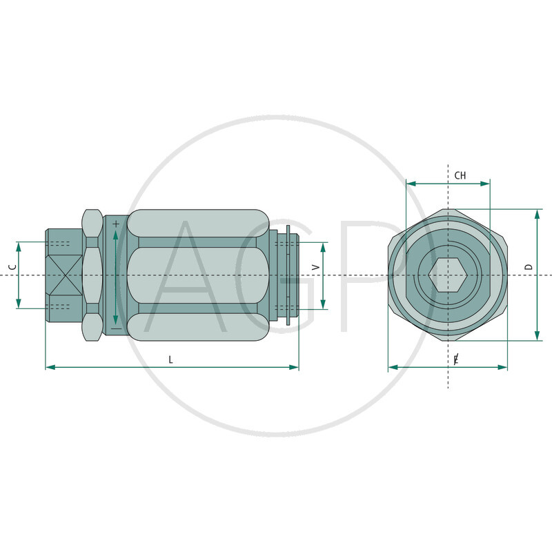 Hydraulický škrtící ventil 3/4 
