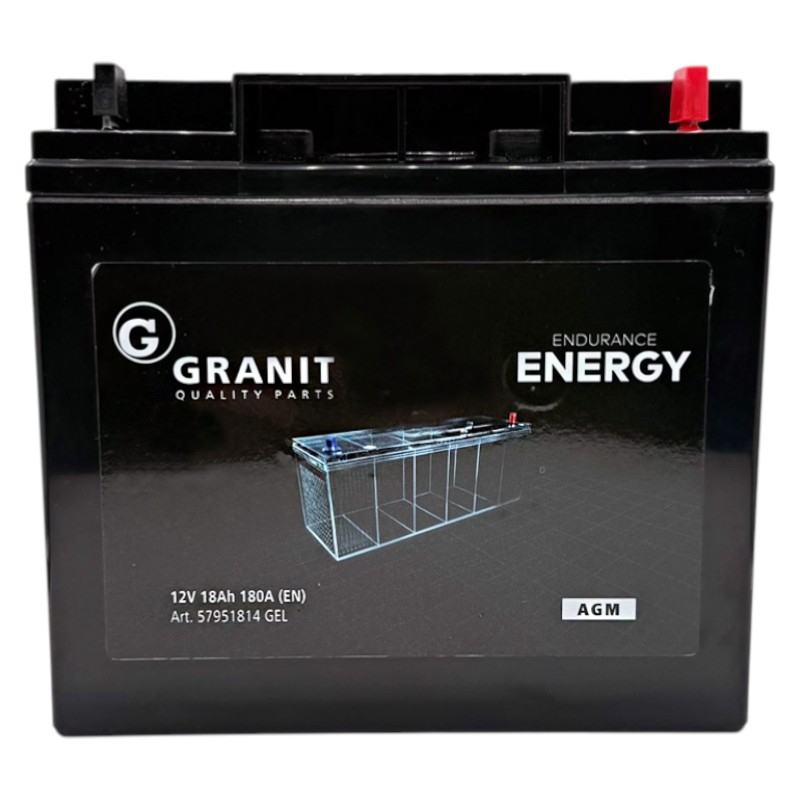 Baterie AGM 12V 18Ah pro zahradní traktory s plochými přípoji