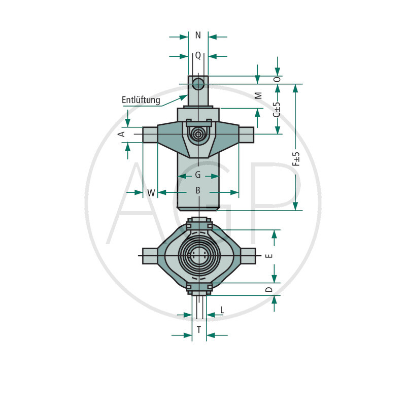 Weber teleskopický válec, 2-stupňový o objemu 2,2 l