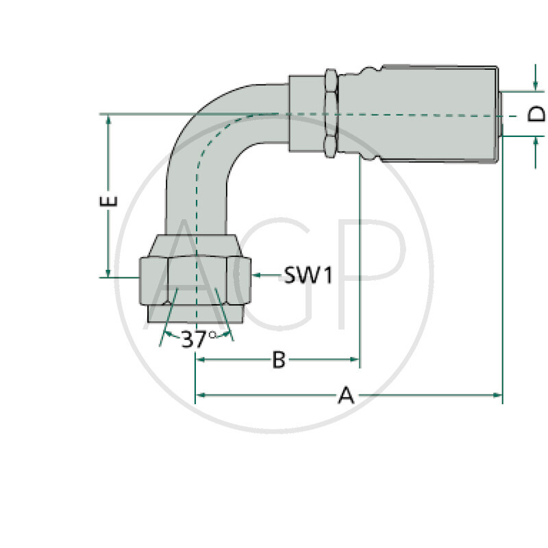 PNE 06 DKJ 7/16 90° SL=17,3