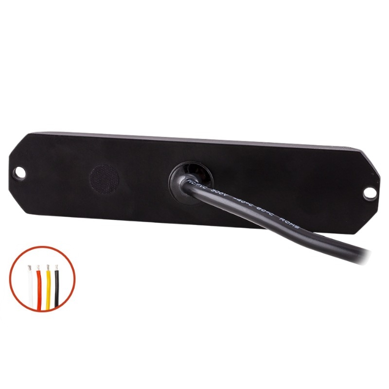 LED výstražné světlo oranžové (stroboskop) 9–30 V, 6× LED, 26 módů, IP67