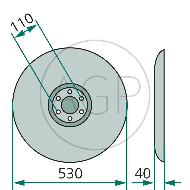 Kluzný talíř žacího stroje Niemeyer, na typy RO 251FB, 251FZ, 301FB, 301FZ