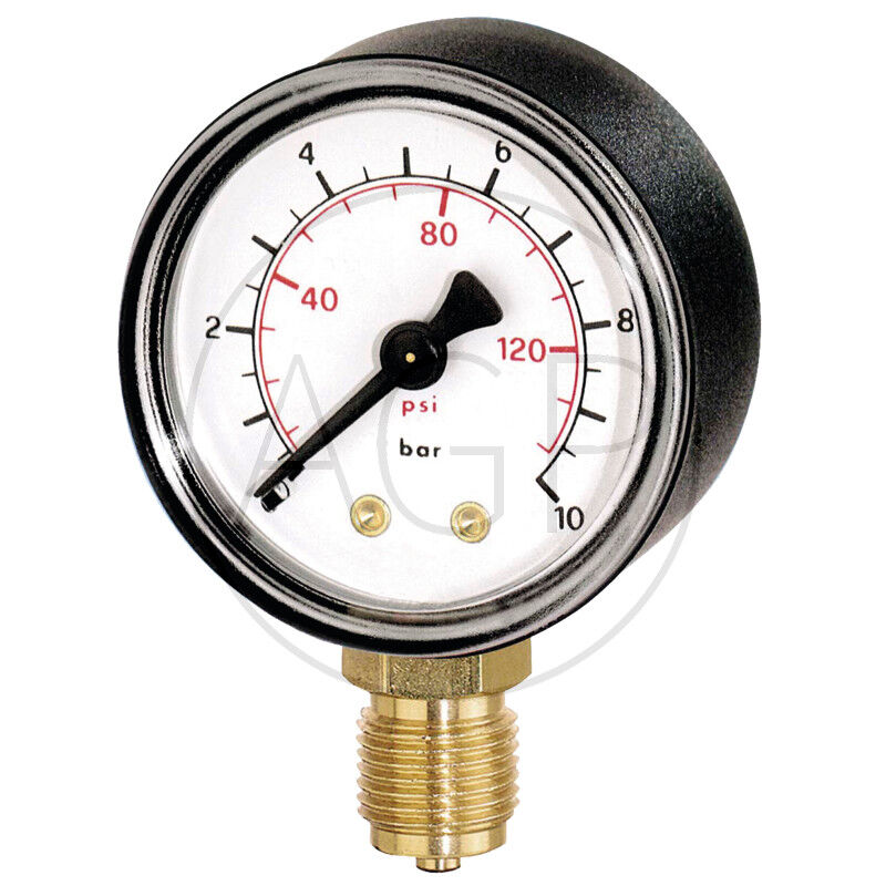 M-SU-63-0/10-1/4-KU-bar/psi Trubkový pružinový manometr