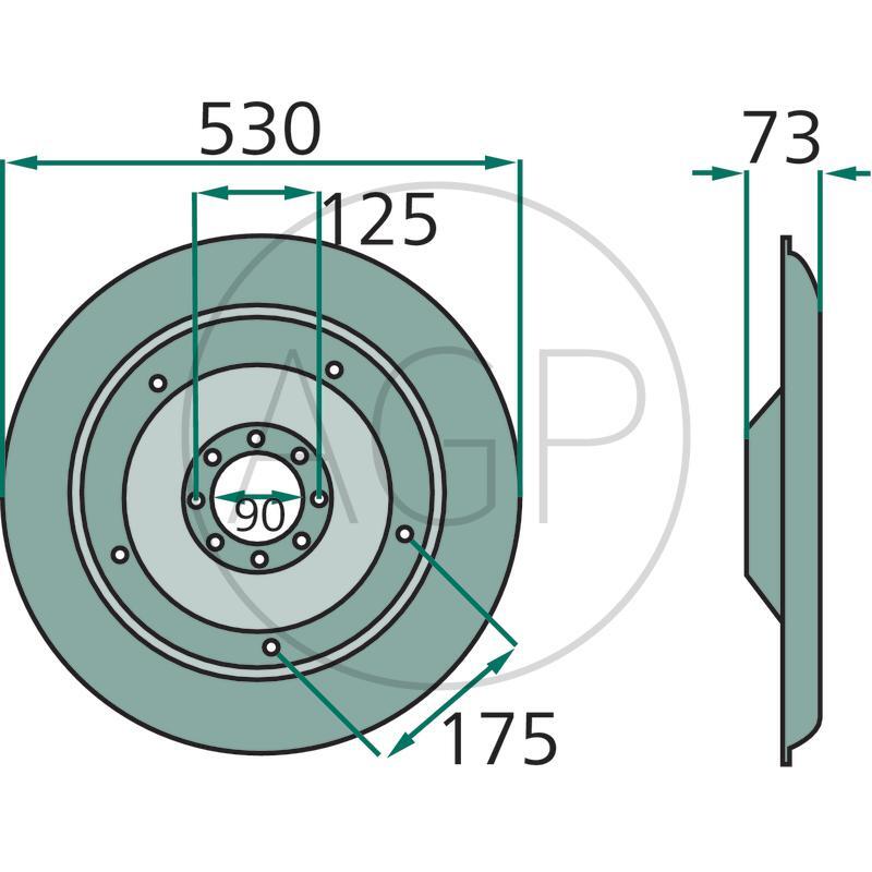 Kluzný talíř žacího stroje Deutz-Fahr, Vicon/PZ, na série KM, CM