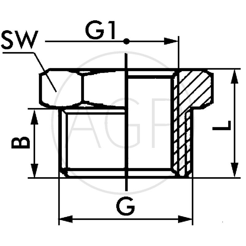 F-R-3/4-1/2-MSv Redukce šroubení