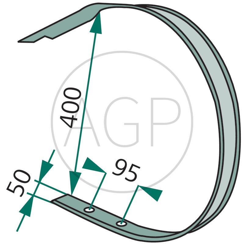 Stírací plech U pro Vicon/PZ, Deutz-Fahr
