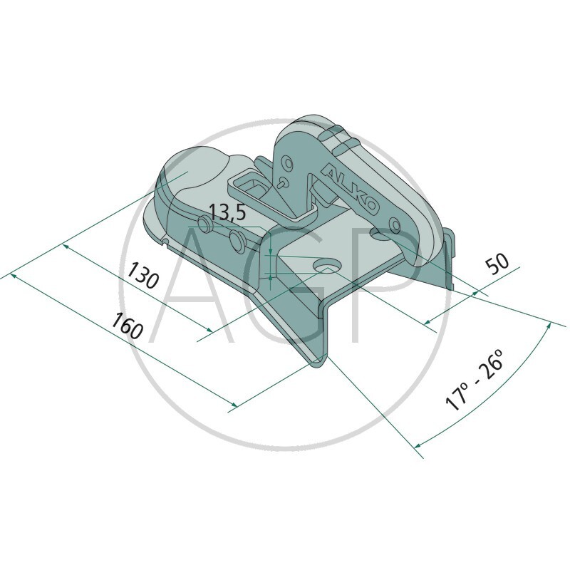 Tažný kloub AL-KO AK 750 Plus / A pro nebržděný přívěsný vozík do 750 kg