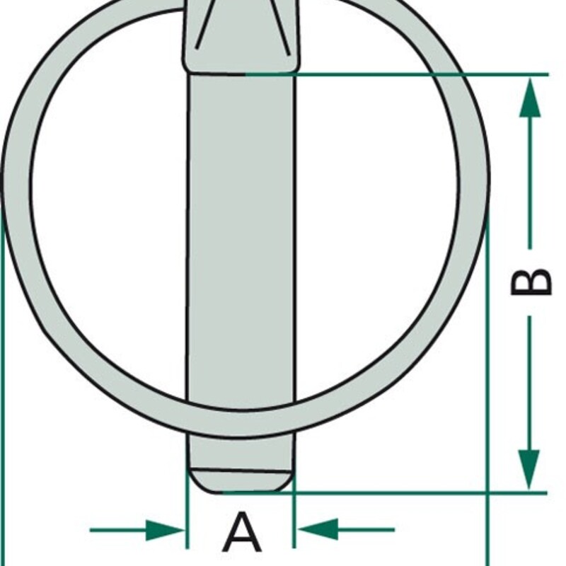 Zinkované bezpečnostní závlačky pro třetí body v balení 50 ks o délce 51 mm s průměrem 11 mm