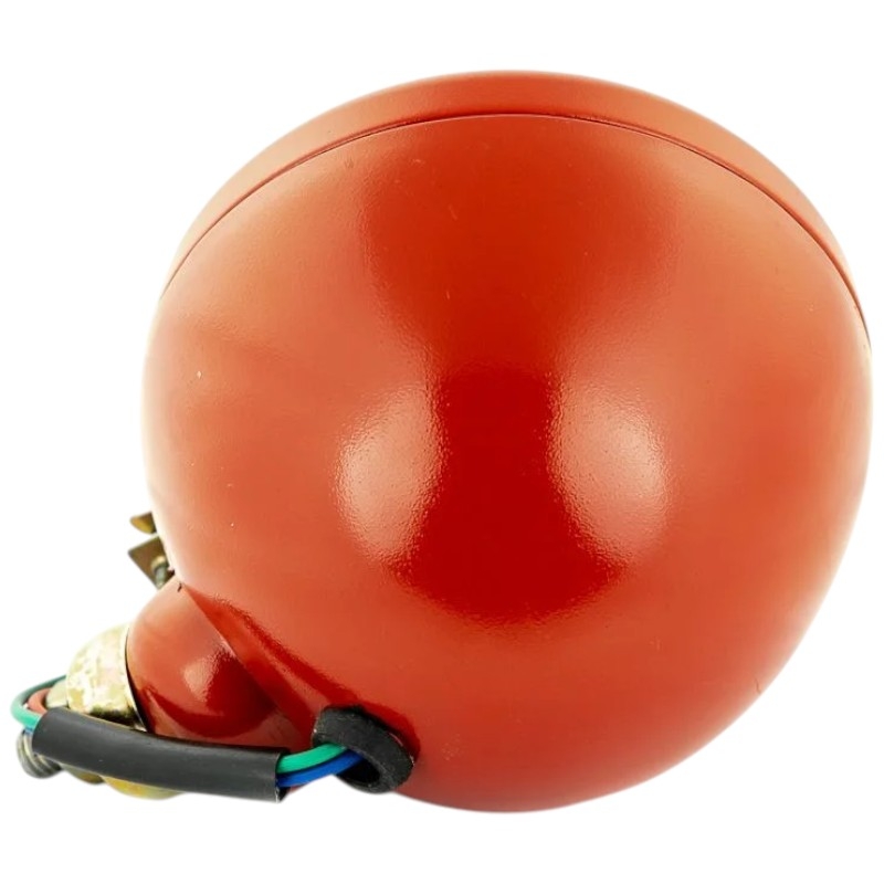 Přední kovový halogenový světlomet H4 12 V / 100/90 W o průměru 150 mm v červené barvě