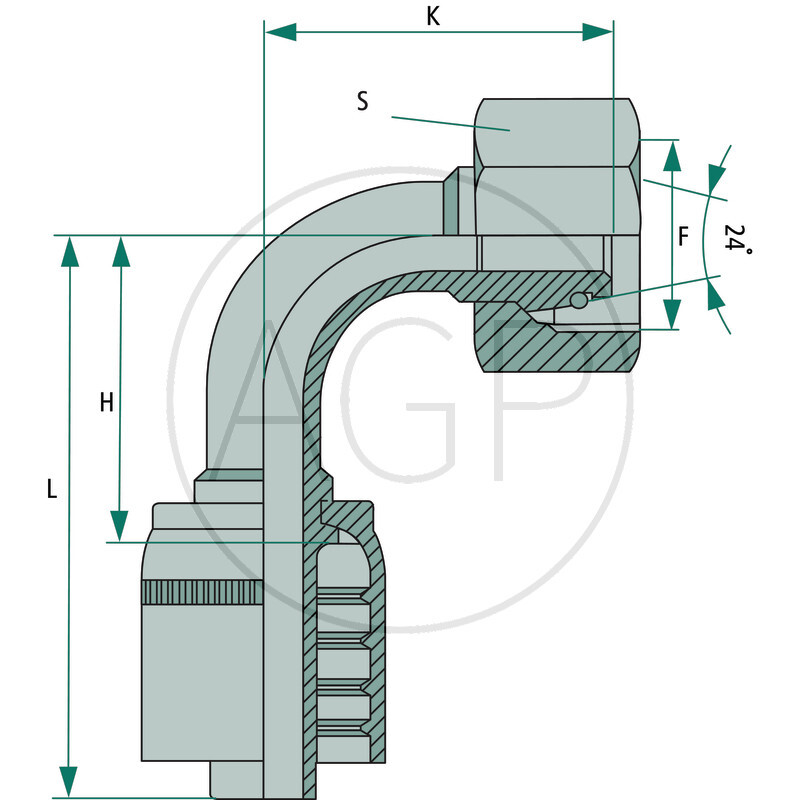 PNE 08 DKOL M16x1.5 90° (10L)
