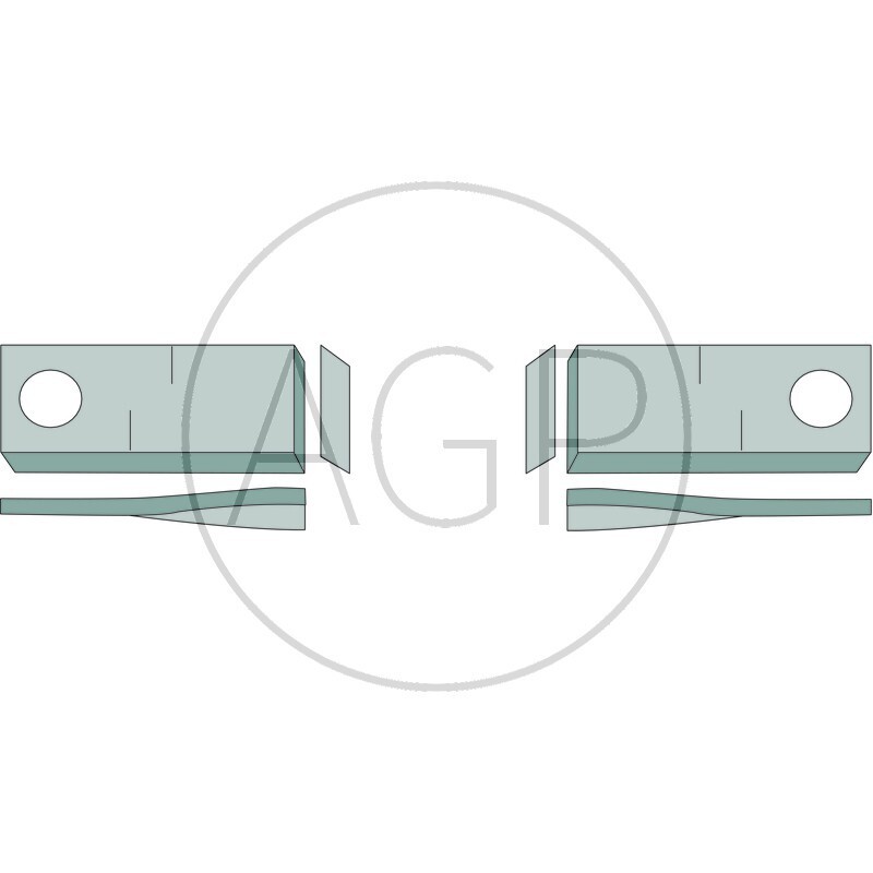 Levé rotační nože 25 ks pro Krone, Fella s rozměrem 112 x 48 x 4 mm