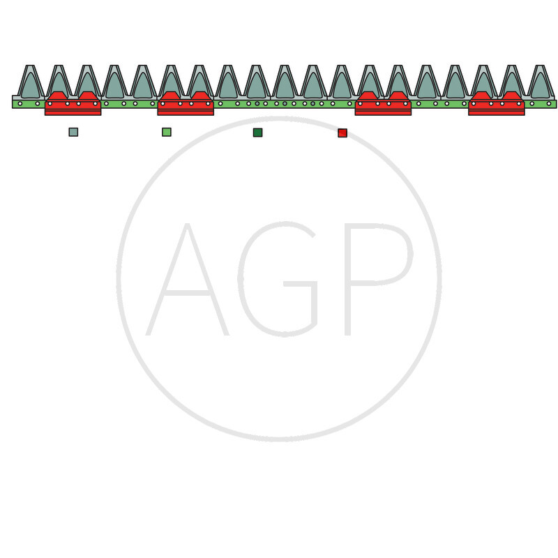 Nůž žací lišty ESM o délce nože 710 mm s počtem 14 čepelí