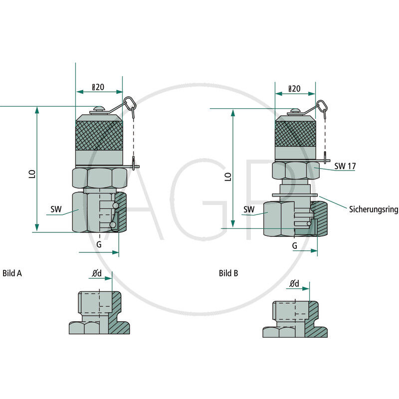 Měřicí spojka M-DKOS 14S (M22x1,5)