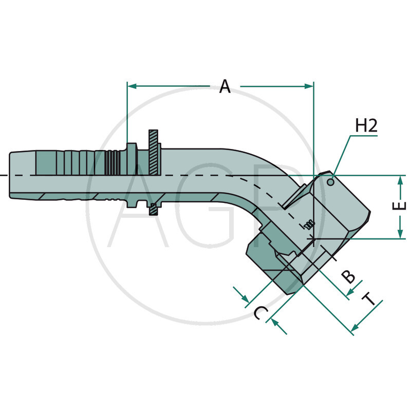 PN 08 DKL M14x1.5 45° (8L)