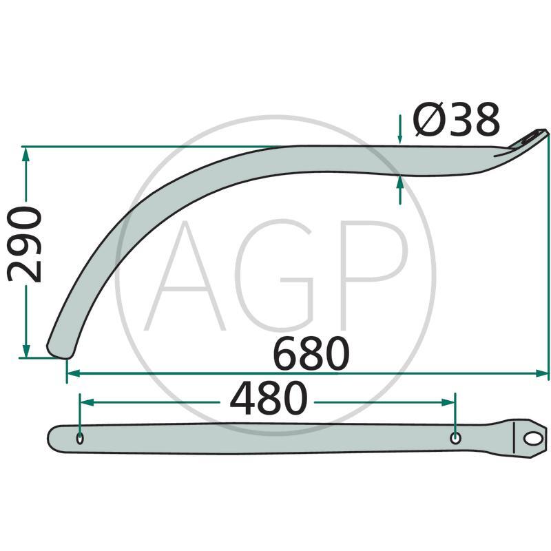 Rameno pera pro Krone, na typy KW 5.50/4x7 od stroje č. 364400