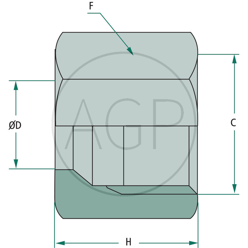 Stauff přesuvná matice se závitem M30 x 2 UEM 22 L