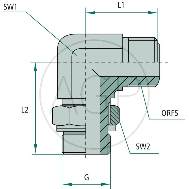 WAE 1.3/16 M-ORFS x 1/2 M-BSP