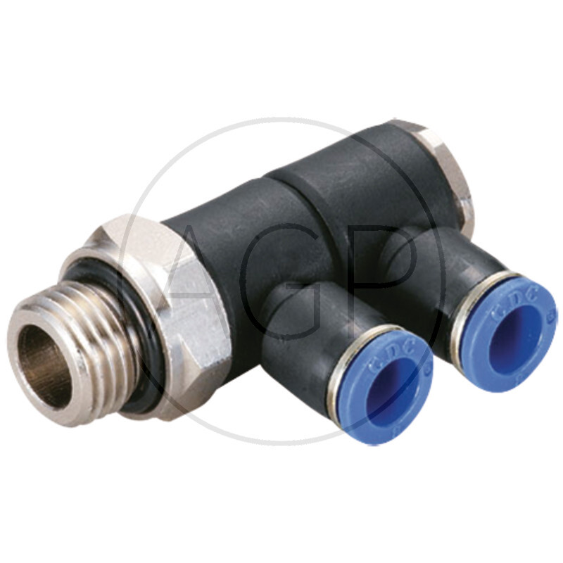 B-WVTEd2-4-1/8-KU Úhlový rozdělovač-šroubení