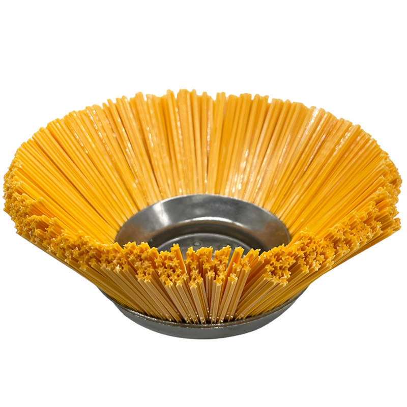 Plastový kartáč PBT na plevel pro křovinořez o vnějším průměru 180 mm a otvorem 25,4 mm