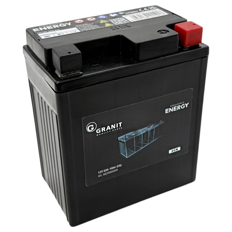 AGM baterie 12V kapacita 6Ah ENDURANCE ENERGY se startovacím proudem 100 A