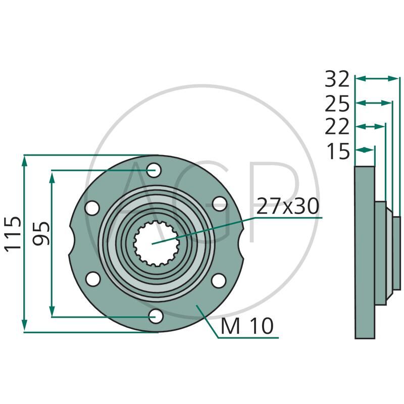 Unašeč žacího disku pro Pöttinger, na typy Cat Nova 215, 250, 260F, 290, 310F, Cat Alpin 220, 260