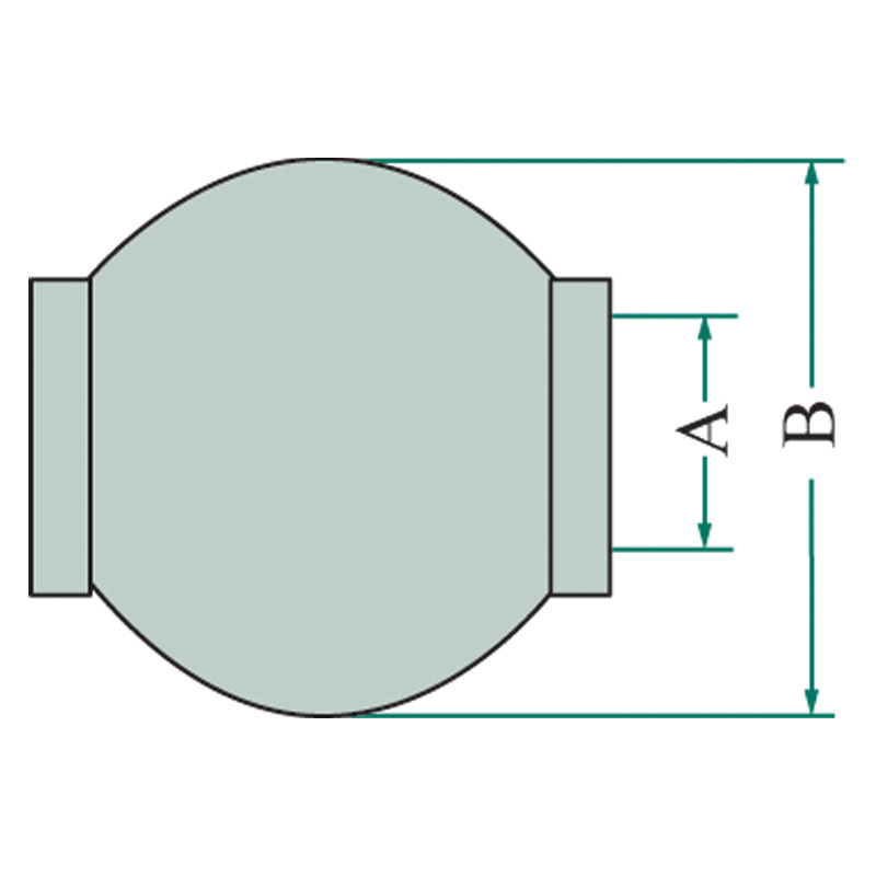 Koule do třetího bodu traktoru o vnitřním průměru 25,4 mm a vnějším průměru 50 mm
