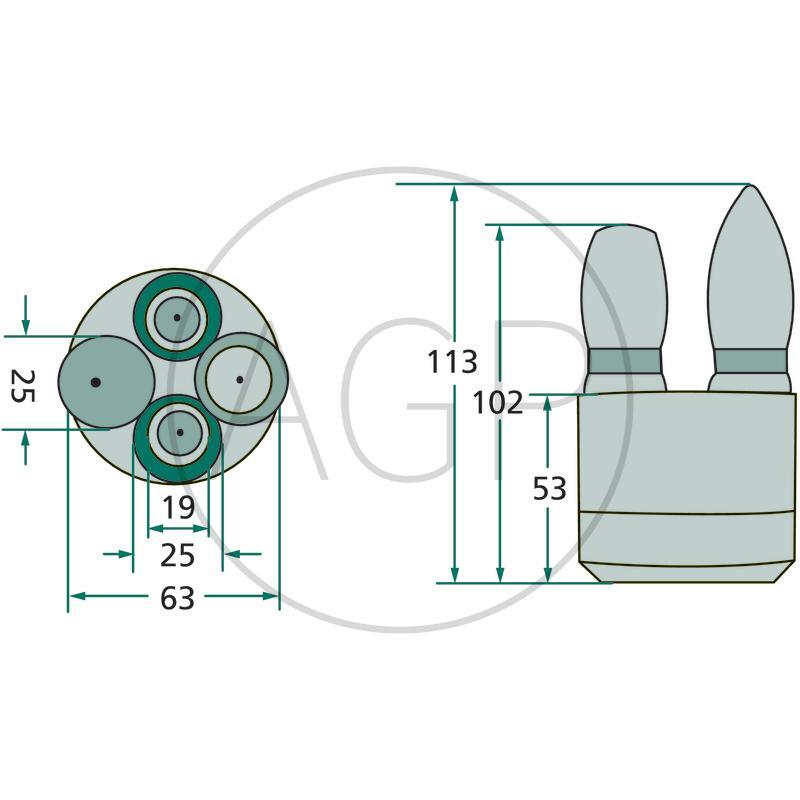 Spojka vnitřní, pro Fella, na typy TH 400D/DN/DS/Hydro