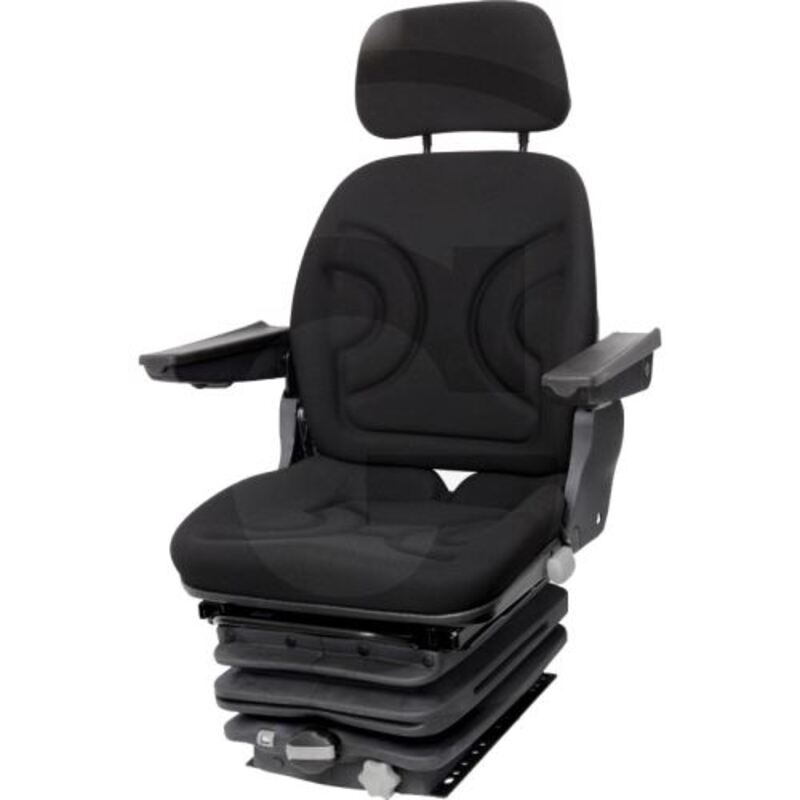 Mechanicky odpružená traktorová sedačka s opěrkou hlavy