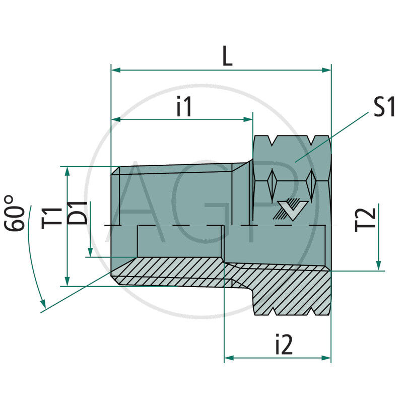 GA-AGN 3/8 - NPT-f 1/4 VA