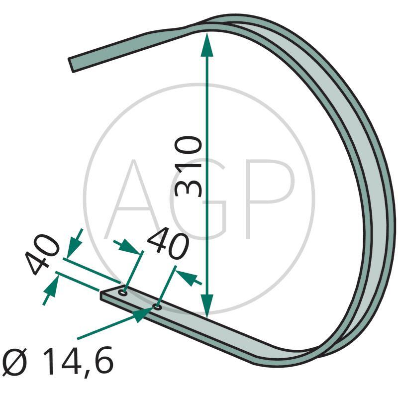 Stírací plech vhodný pro Deutz-Fahr, Vicon/PZ, na série RB, Varimaster, RV