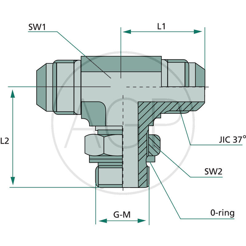 TAE 9/16 M-M JIC x 3/8 M-BSP