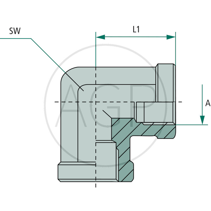 WA 3/8 F-BSP x 3/8 F-BSP