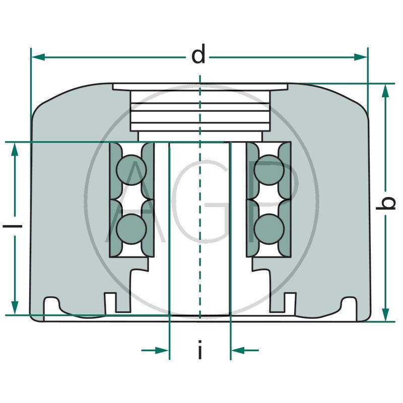 Podpěrná kladka váleček průměr 60 mm, výška 40 mm pro bramborový kombajn Grimme