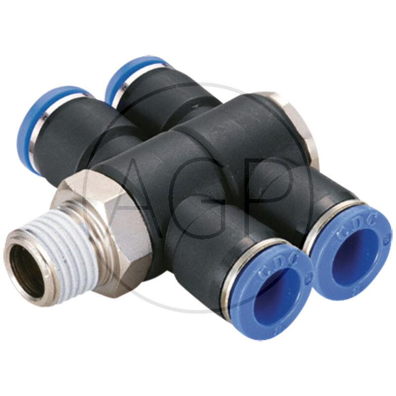 B-TVTEdk2-6-1/8-KU T-rozdělovač-šroubení