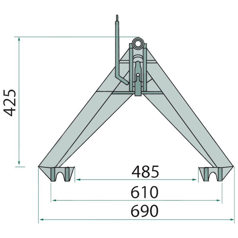 Trojúhelníkový rám do čelní hydrauliky na komunální techniku kategorie 0 pro zapojení zařízení