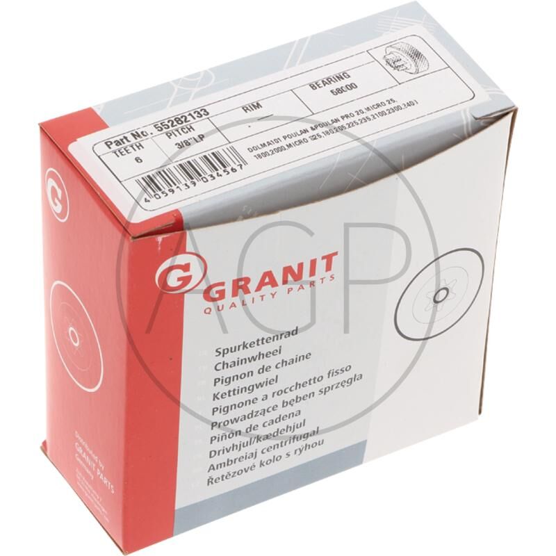 Řetězové kolo pro Dolmar, Poulan, rozteč řetězu 3/8 LoPro, počet zubů 6, na typy 9000, PS9010