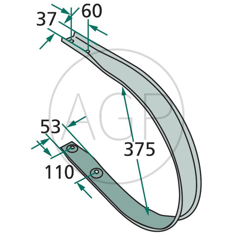 Stírací plech sběrače Krone - levý, na typy KR 130, 160, 8-16