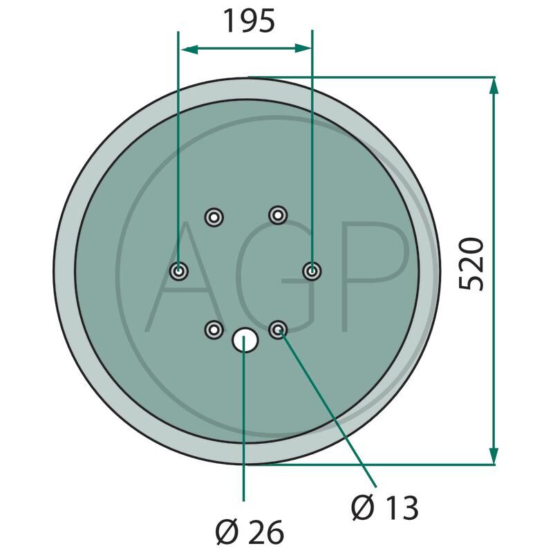 Podpěrný talíř pro Pöttinger, na typy Car 190 s nastavením výšky