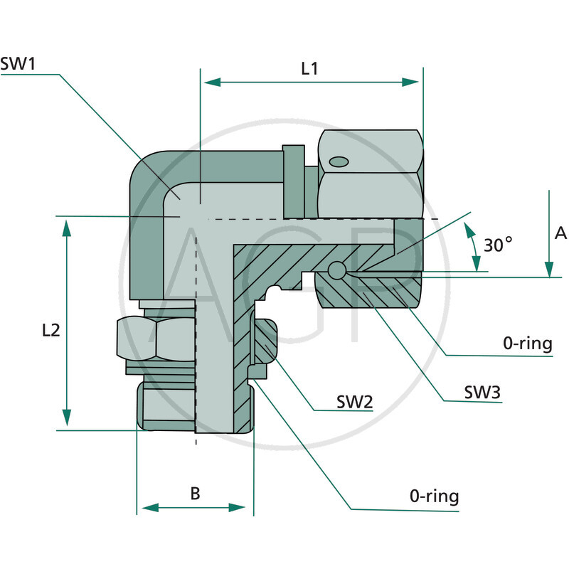 WAE 3/8 FS-BSP x 3/8 M-BSP