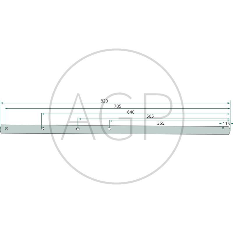 Nosník per pro Pöttinger. rozměry 820 x 40 mm