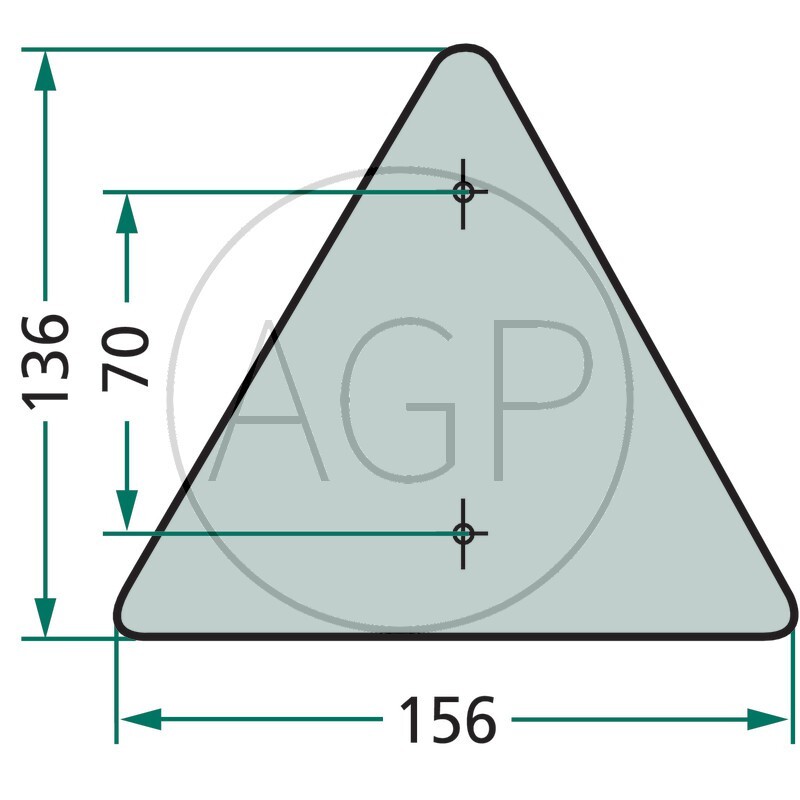 Odrazka trojúhelníková červená
