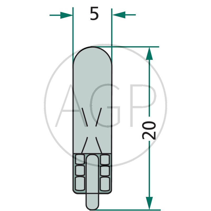 Žárovka se skleněnou paticí