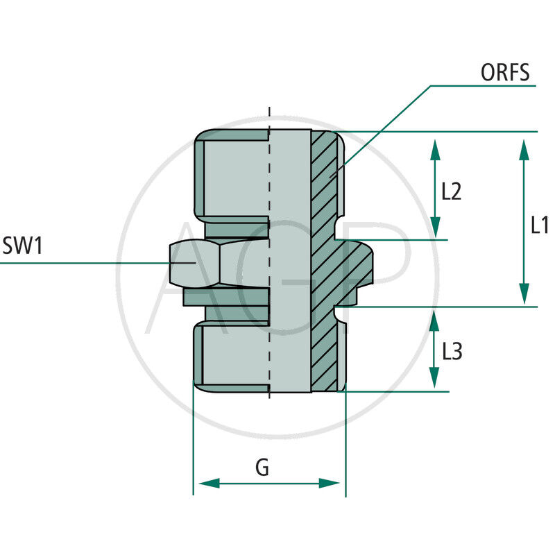 GA 11/16 M-ORFS x 1/4 M-BSP-WD