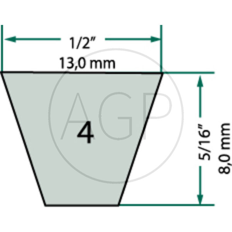 Klínový řemen, vnitřní délka 2312 mm, vnější délka 2362 mm
