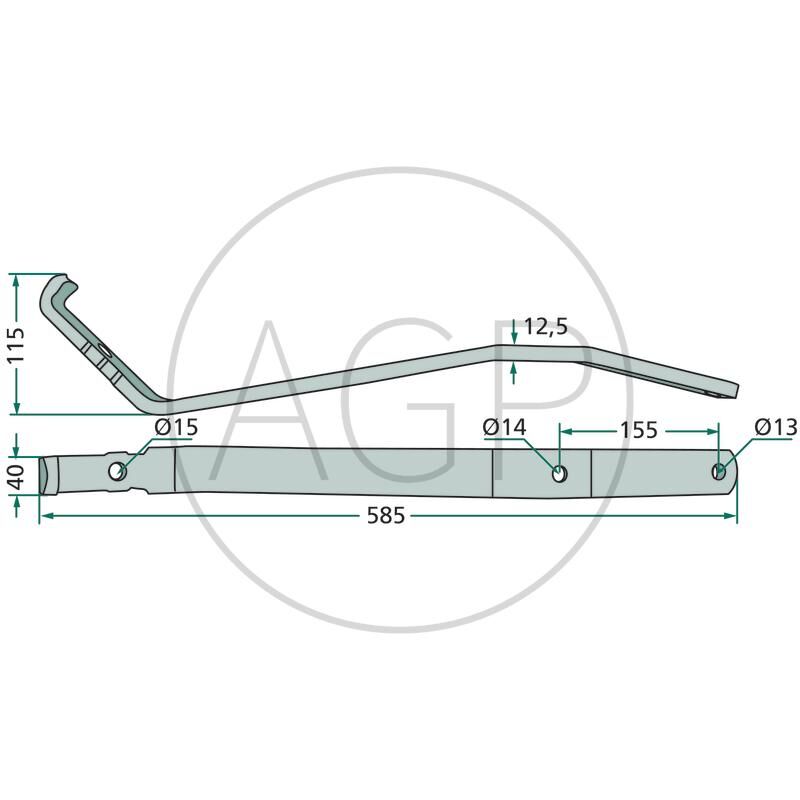 Rameno pera pro Kuhn, na typy GF 452M, 452P, 452T