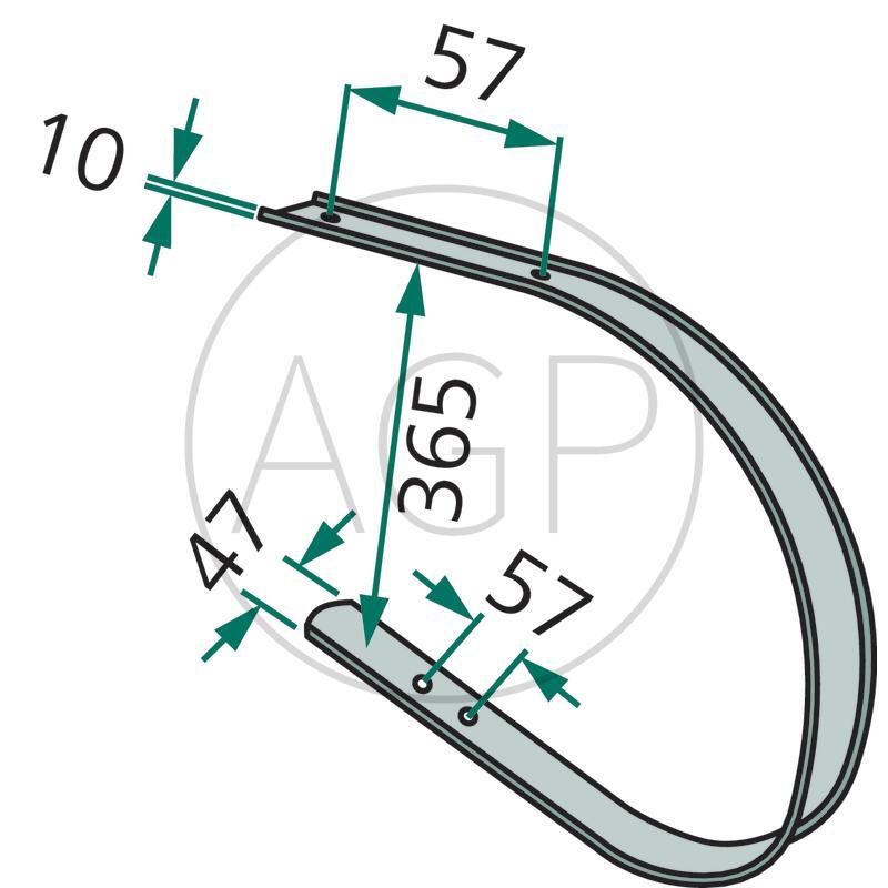 Stírací plech sběrače John Deere, na typy 456, 466