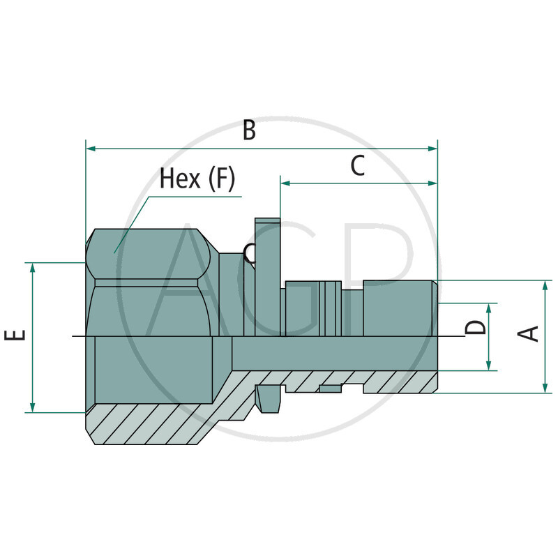 WEO-Adaptér vsuvky 3/8 (13 mm); 3/8 BSP vnitřní závit