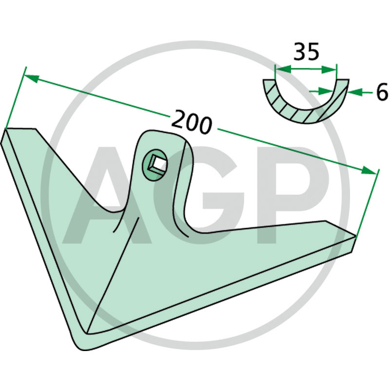 Šípová radlička 200 x 6 mm  vhodná pro různé výrobce