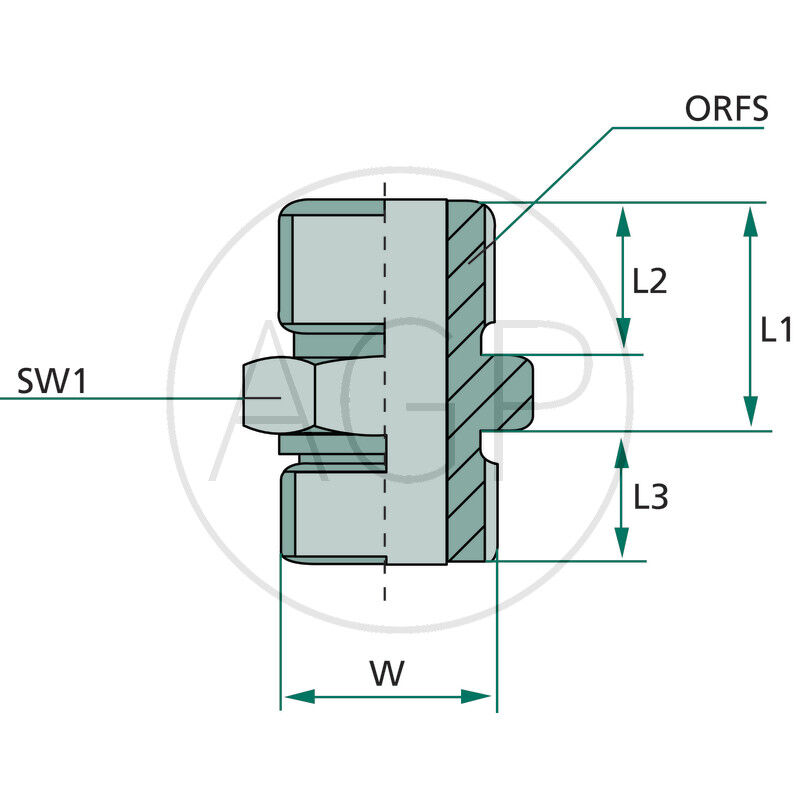 GA 11/16 M-ORFS x 1/2 M-UNF-OR