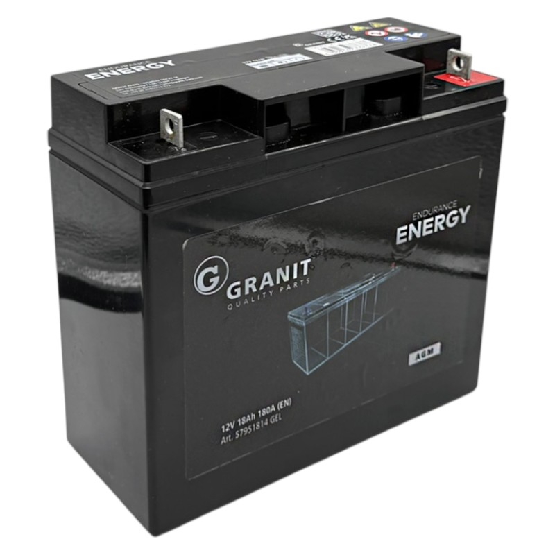 Baterie AGM 12V 18Ah pro zahradní traktory s plochými přípoji